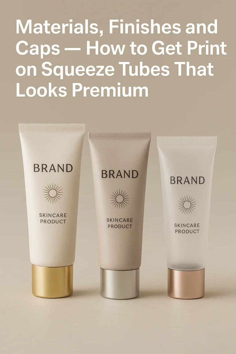 Materials, Finishes and Caps — How to Get Print on Squeeze Tubes That Looks Premium