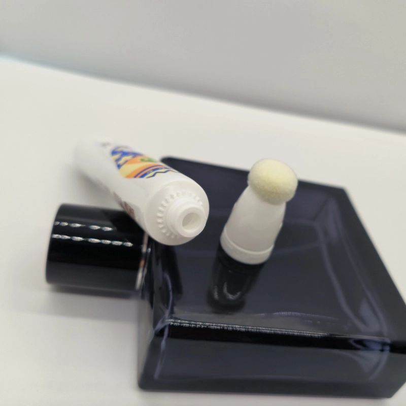 plush power puff design plastic bottle