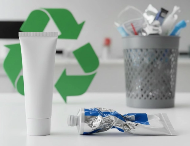Why is mono-material HDPE the best choice vs ABL for large toothpaste tubes in 2026