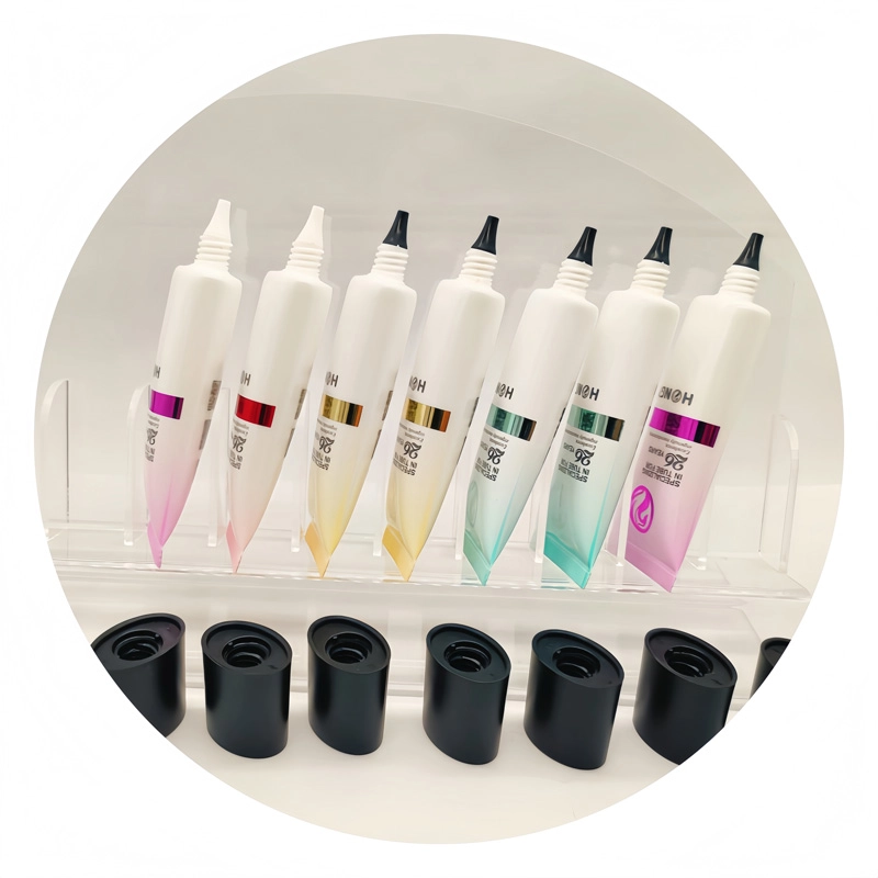 25 Transparent, Detachable, Pointed Tip, Oval-Shaped Tube