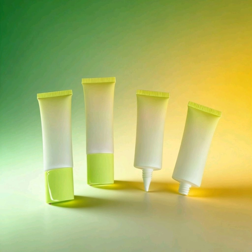 Φ25 diameter, fresh green ovalshaped PE soft tube packaging material