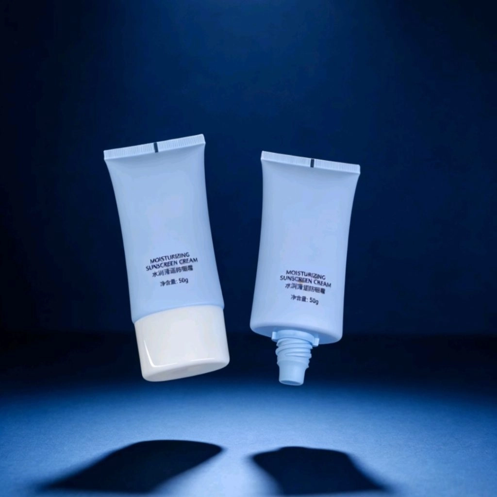 Φ35mm diameter,matte blue oval-shaped PE soft tube packaging container