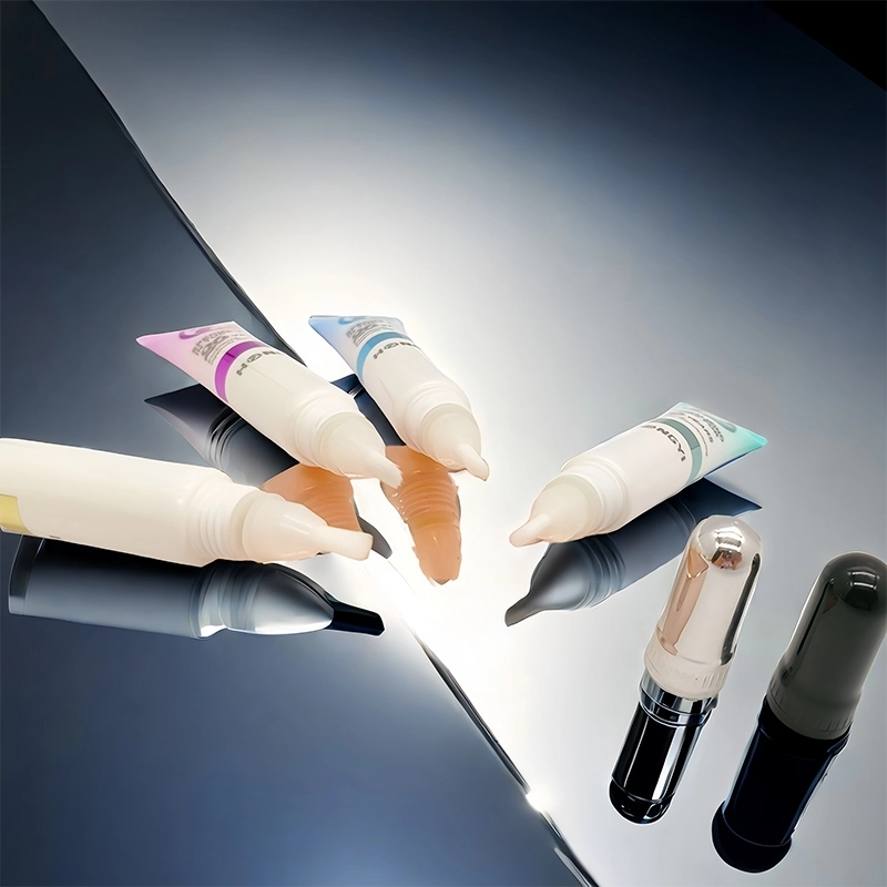 cosmetic cream tubes closeup