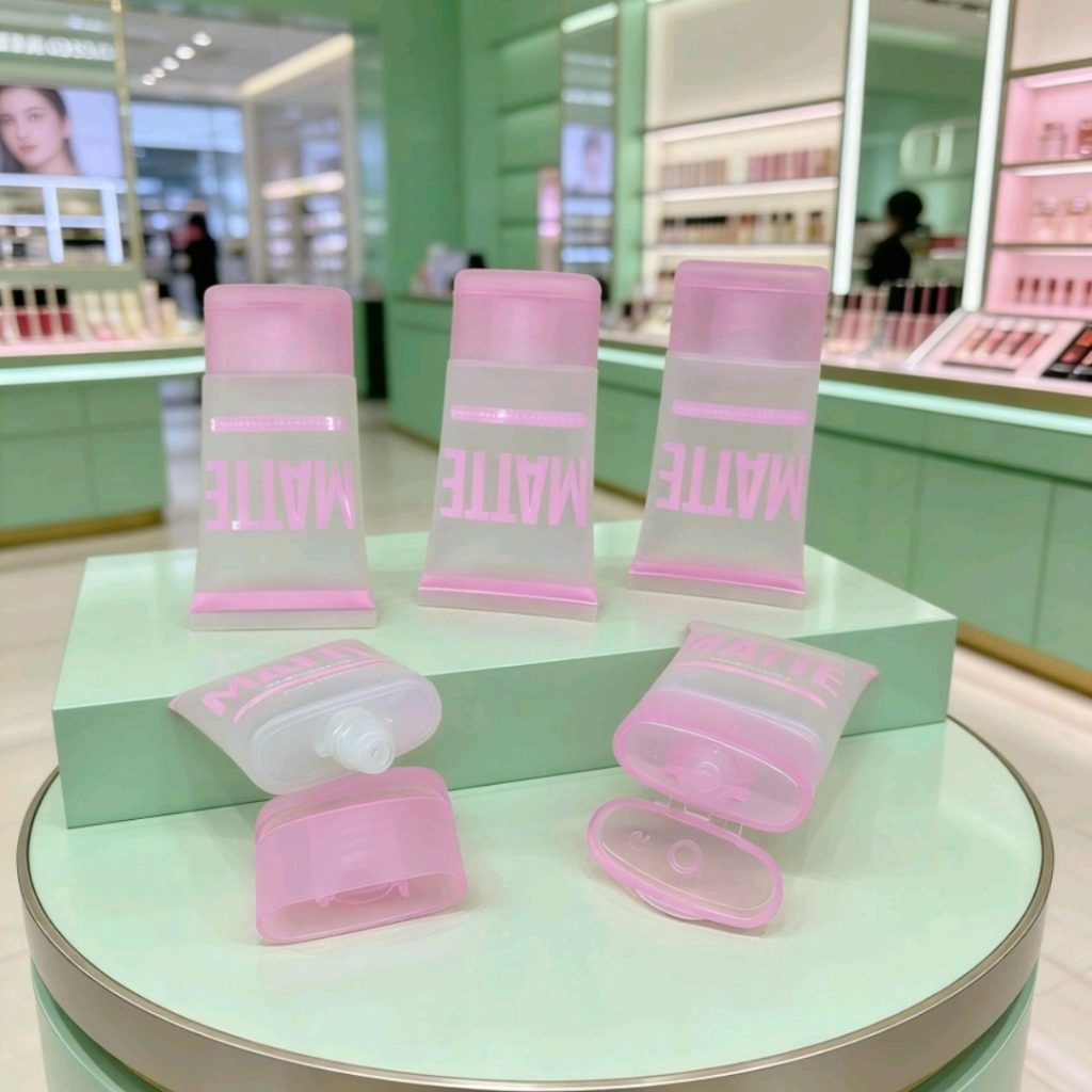 pink cosmetic squeeze tubes