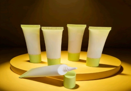 fresh green oval-shaped PE soft tube